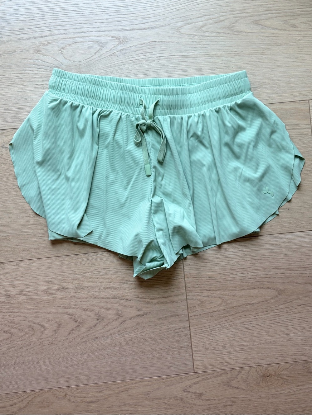 Green Athletic Shorts with hidden biker shorts